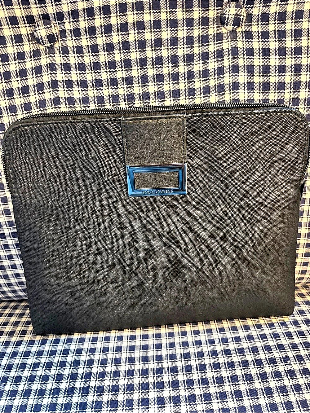 Bvlgari Black Zip Cosmetic Pouch Like New